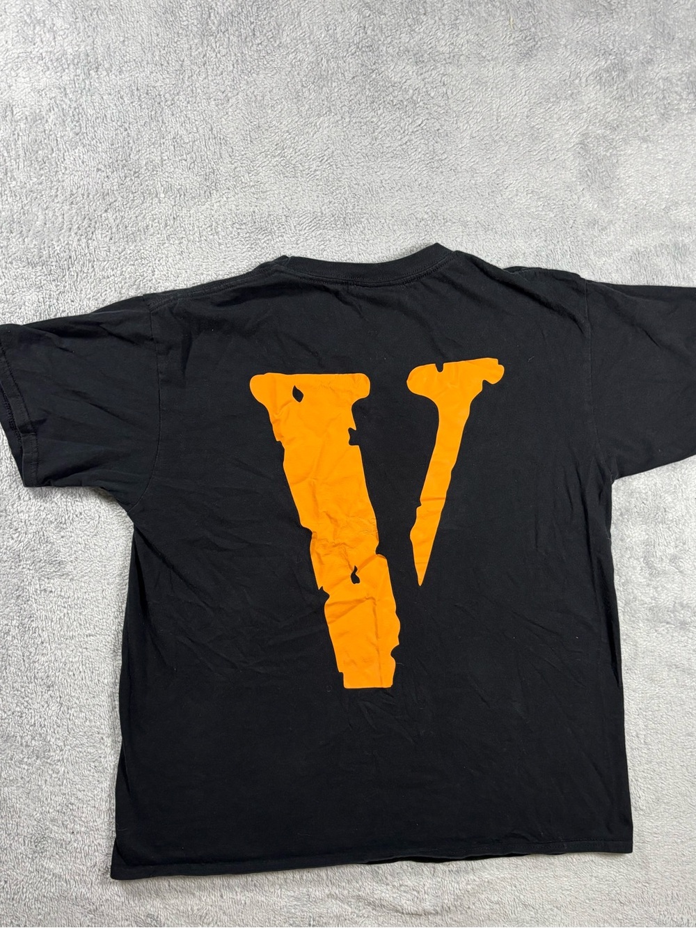VLONE Black Tee with Yellow FRIENDS- Chest Logo